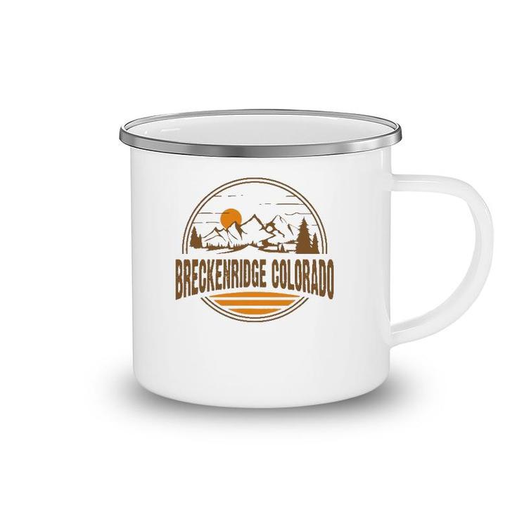 Vintage Breckenridge Colorado Mountain Hiking Souvenir Print Camping Mug
