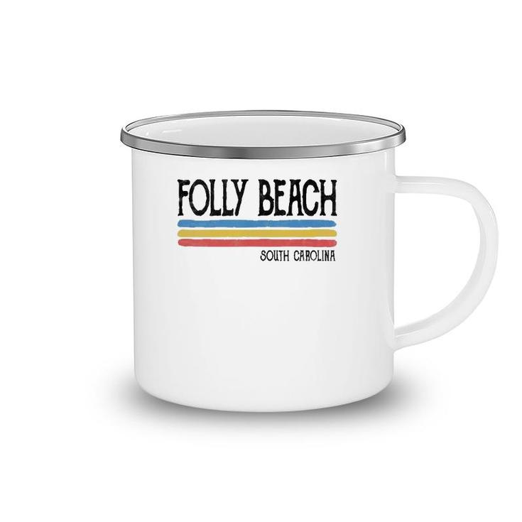 Vintage Folly Beach South Carolina Sc Souvenir Gift  Camping Mug