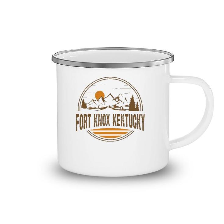 Vintage Fort Knox, Kentucky Mountain Hiking Souvenir Print Camping Mug