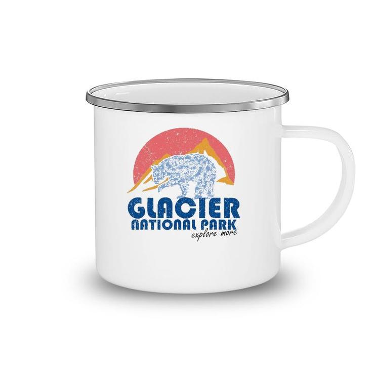 Vintage Glacier National Park Retro Montana Camping Mug