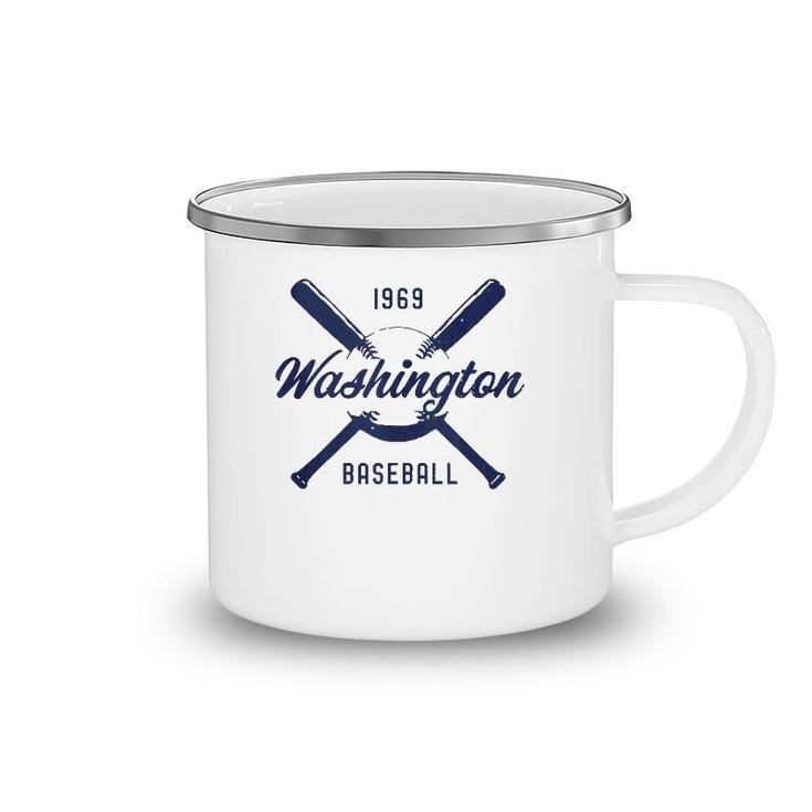 Vintage-Look Distressed Washington 1969 Baseball Usa  Camping Mug