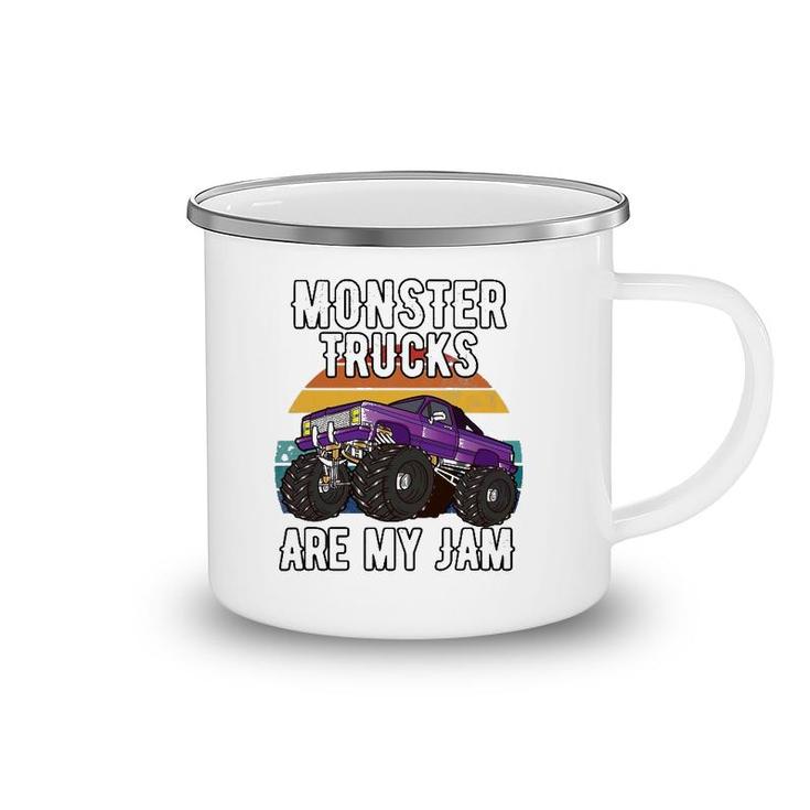 Vintage Monster Truck Are My Jam Boys Girls Birthday Gift Camping Mug