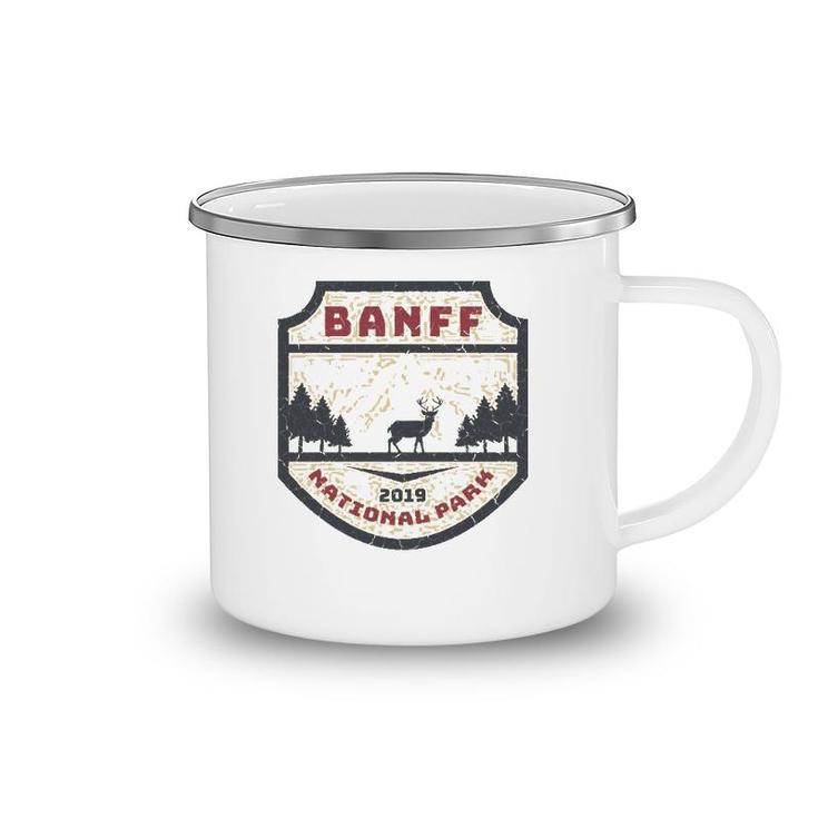 Vintage Retro Canadian Banff National Parks Souvenir Design  Camping Mug