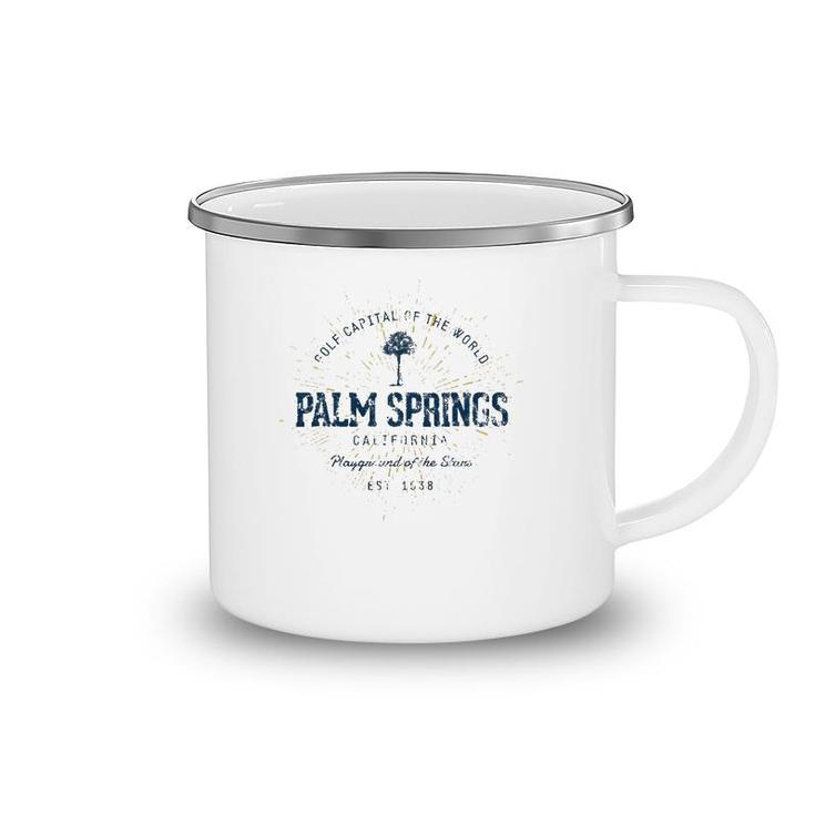 Vintage Retro Style Palm Springs Camping Mug