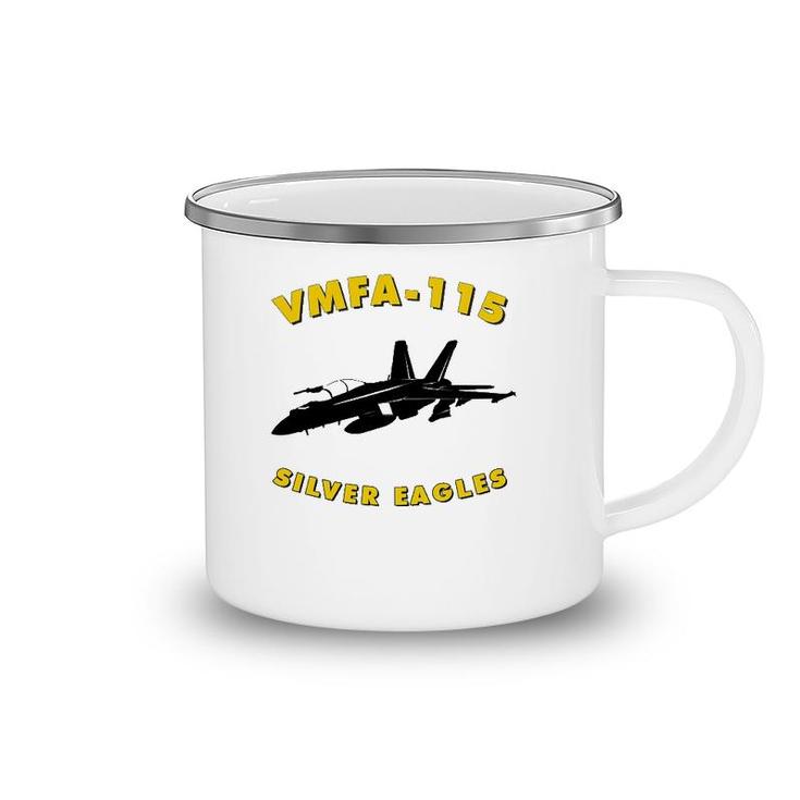 Vmfa-115 Silver Eagles Fighter Squadron F-18 Hornet Jet Camping Mug