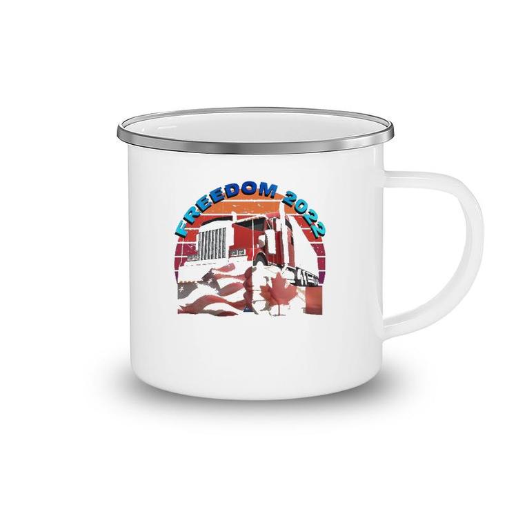 We The People Freedom 2022 Truck Drivers United Camping Mug