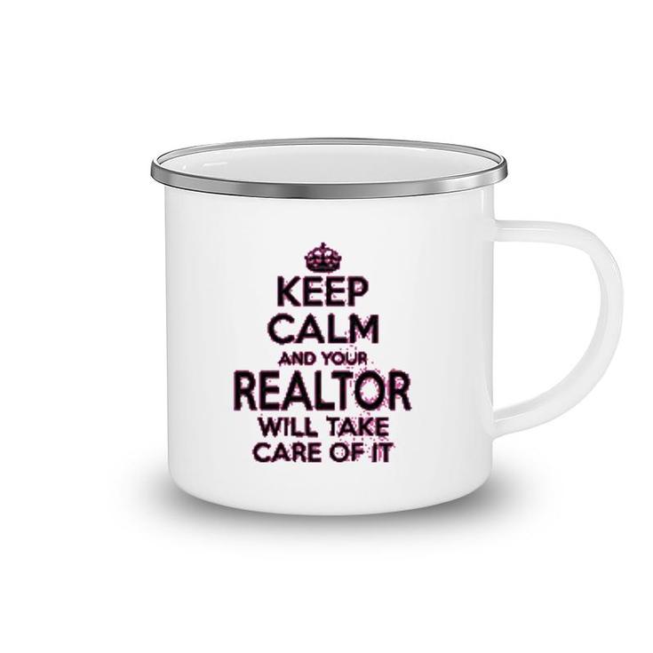 Wear Realtor Gifts Keep Calm Realtor Camping Mug