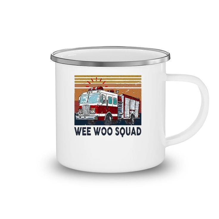 Wee Woo Squad Fire Truck Firefighter Vintage Camping Mug