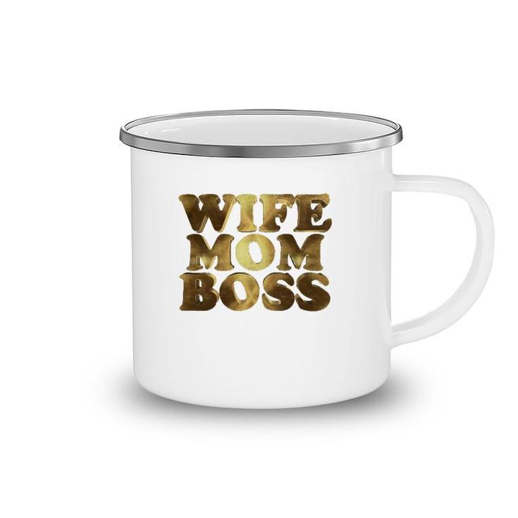Wife Mom Boss Version Camping Mug