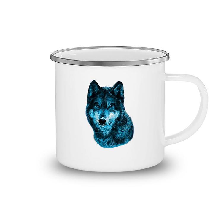 Wolf Blue Camping Mug