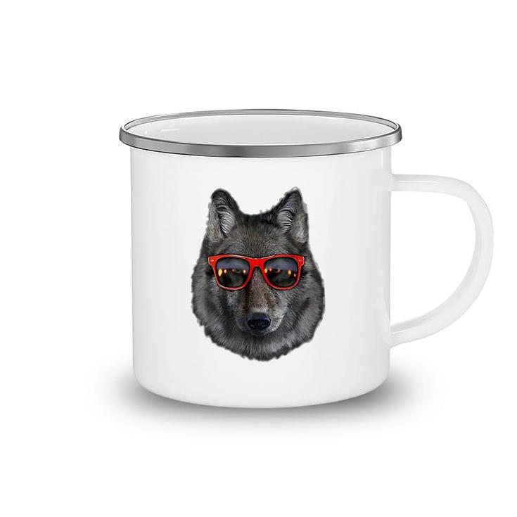 Wolf Glass Camping Mug