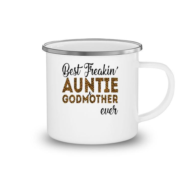 Womens Best Freakin Auntie And Godmother Ever Camping Mug