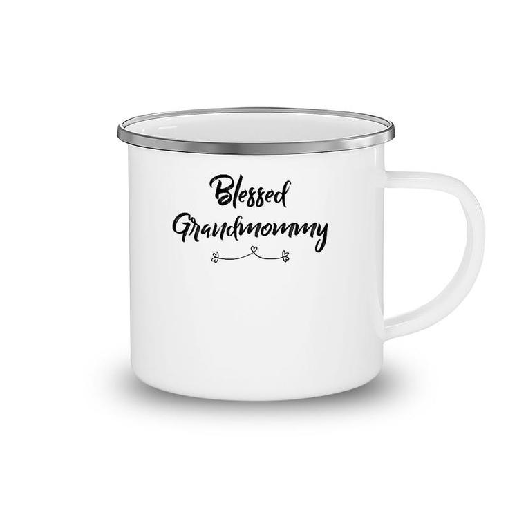 Womens Blessed Grandmommy Grandma Gift Camping Mug