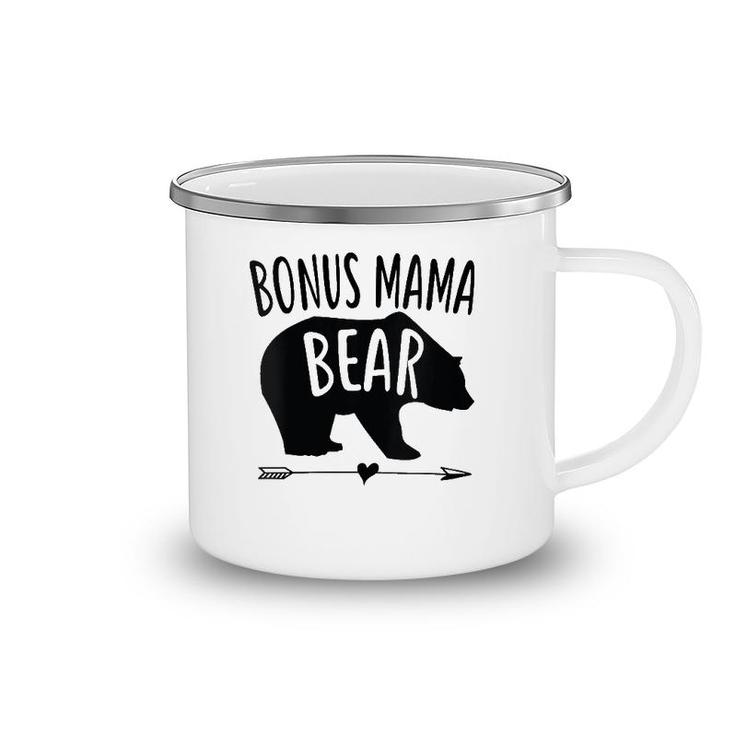 Womens Bonus Mama Mom Bear Best Stepmom Mother's Day Gift Camping Mug