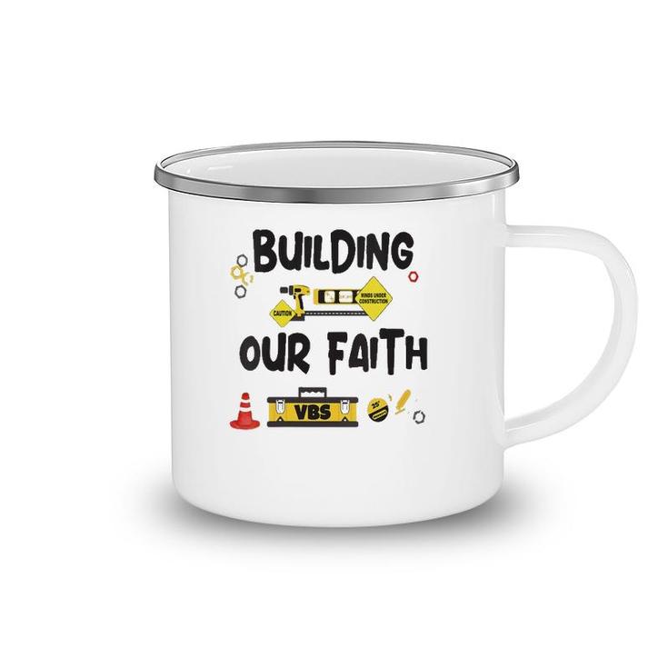 Womens Building Faith 2021 Vbs Concrete Cranes Construction Tools V-Neck Camping Mug