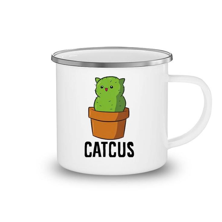 Womens Cactus Cat Mexican Cactus Cinco De Mayo Catcus V-Neck Camping Mug