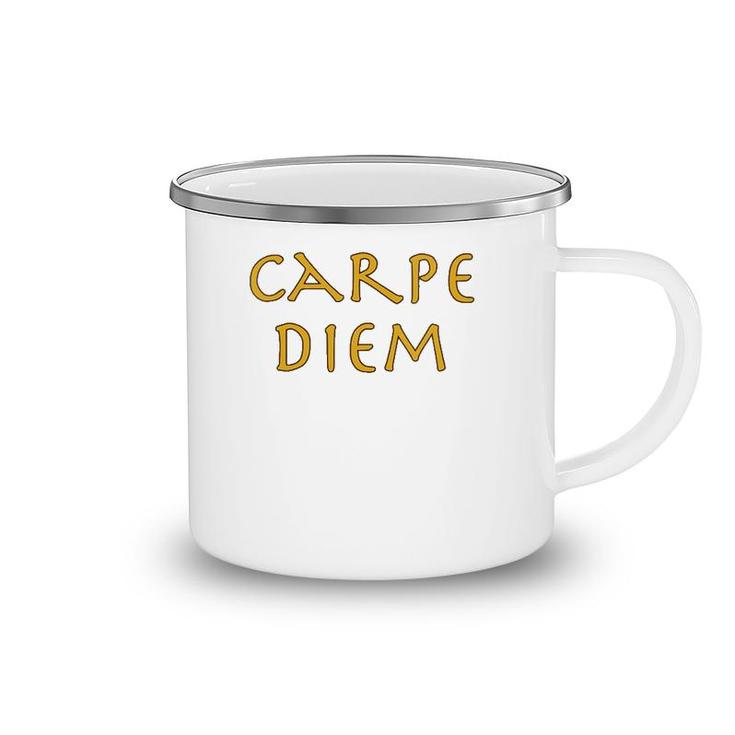 Womens Carpe Diem Happiness Inspiration For Busy People Camping Mug