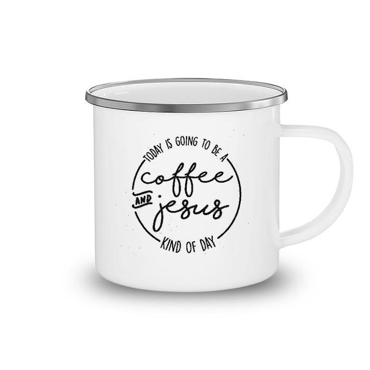 Womens Coffee And Jesus Camping Mug