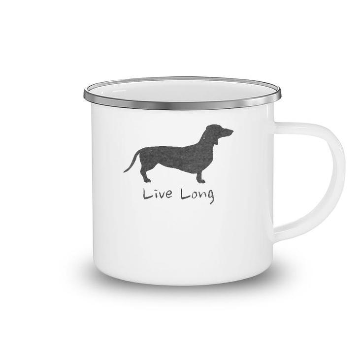 Womens Funny Dog Lover Dachshund Doxie Dogs Distressed Design Gift  Camping Mug