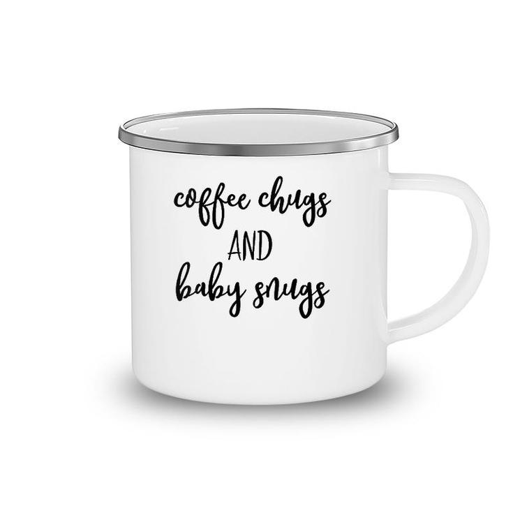 Womens Gifts For First Time Moms Coffee Chugs And Baby Snugs V-Neck Camping Mug