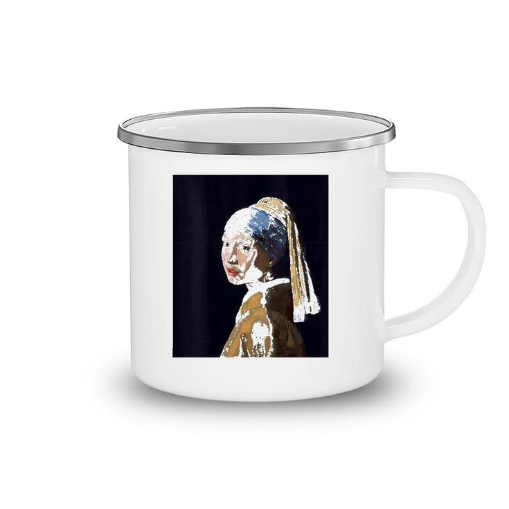 Womens Girl With A Pearl Earring By Johannes Vermeer Camping Mug