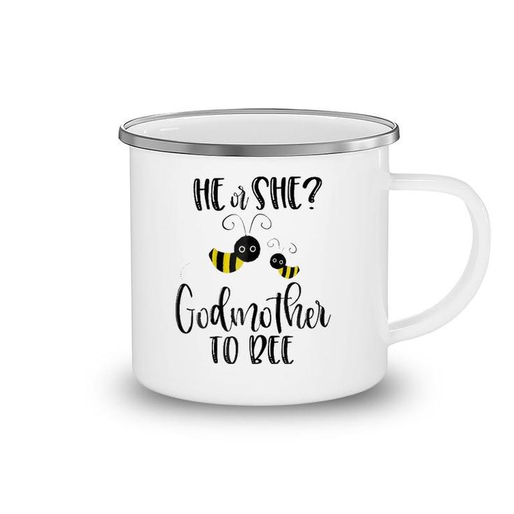 Womens Godmother  What Will It Bee Gender Reveal He Or She Tee Camping Mug