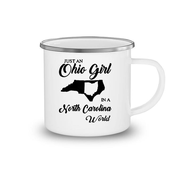 Womens Just An Ohio Girl In A North Carolina World Camping Mug