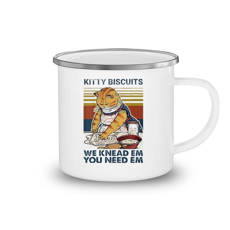 Womens Kitty Biscuits  You Need Em We Knead Em Baker Baking  Camping Mug
