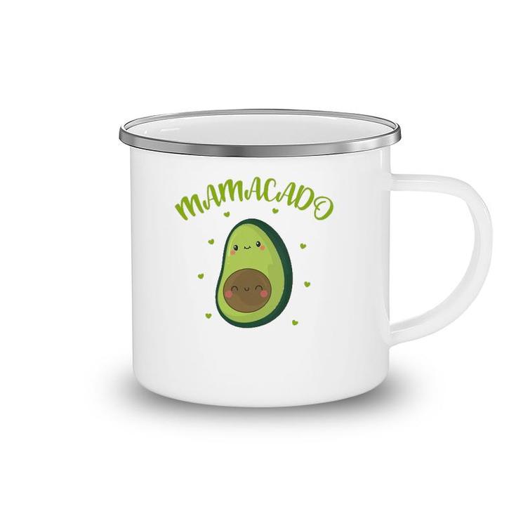 Womens Mamacado Avocado Pregnant Mom Pregnancy V-Neck Camping Mug