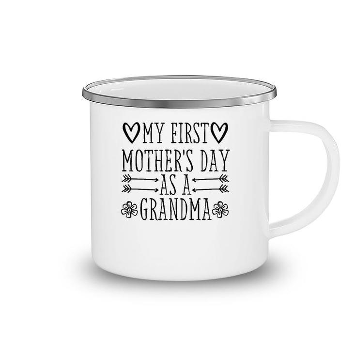 Womens My First Mother's Day As Grandma 2021 Happy To Me You Funny Camping Mug