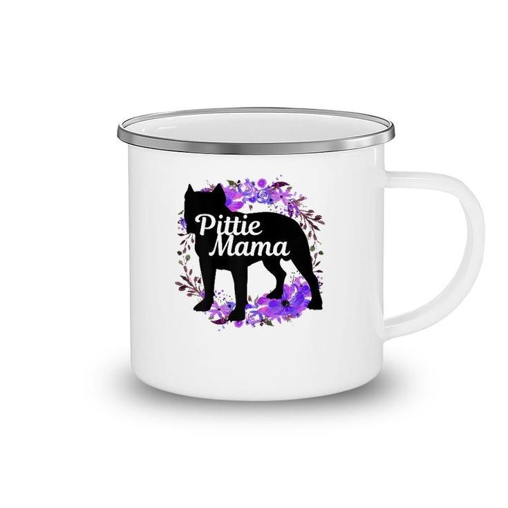 Womens Pitbull Mom Pittie Mama Dog Lover Funny Mother's Day Gift Camping Mug