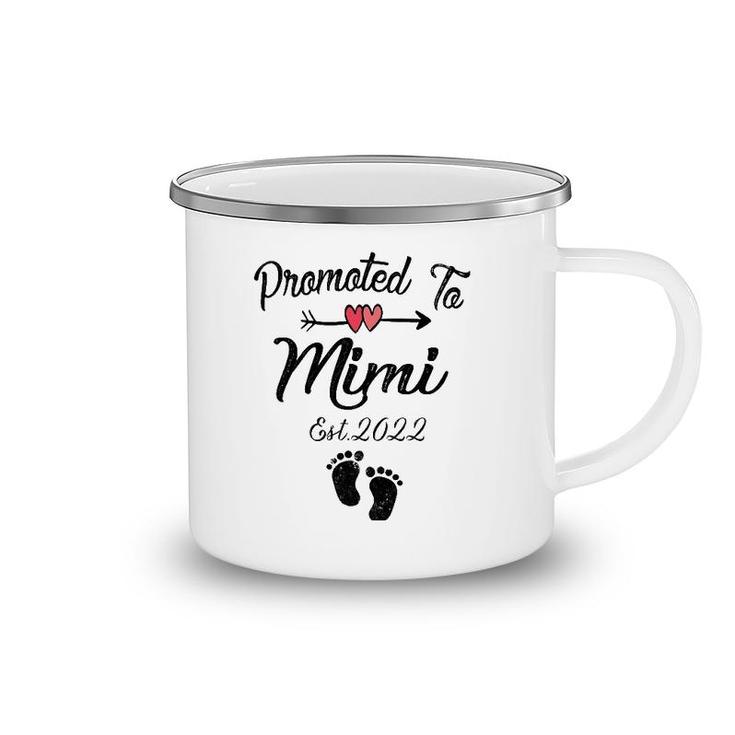 Womens Promoted To Mimi 2022 First Time Mother New Mom To Be Camping Mug