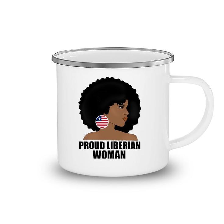 Womens Proud Liberian Woman Mothers, Liberia Flag Gift Camping Mug