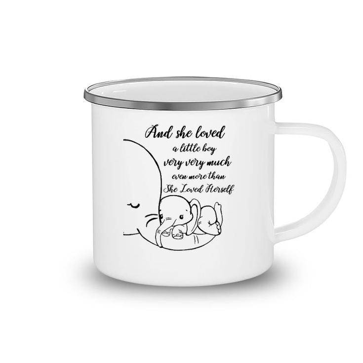 Womens Proud Mother Of A Boy Mom Gift From Boyson Elephant Saying Camping Mug