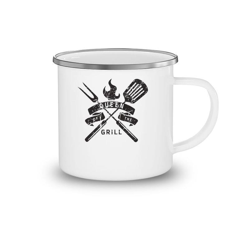 Womens Queen Of The Grill Grilling Master Quote Camping Mug