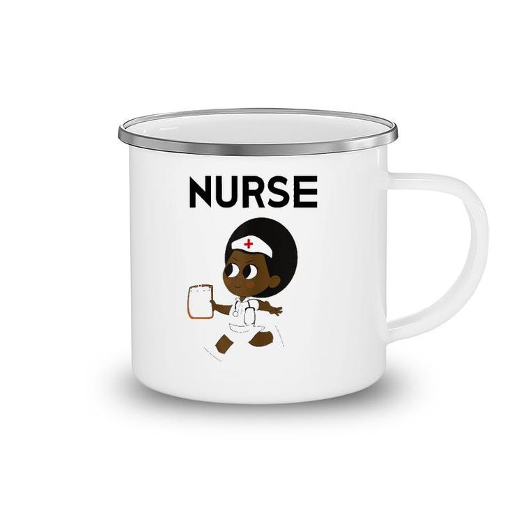 Womens Rn Cna Lpn Nurse Gifts Black Nurses Camping Mug