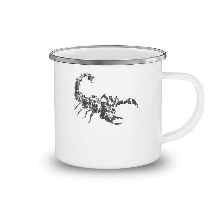 Womens Scorpion Vintage Design Distressed Scorpion Print Camping Mug