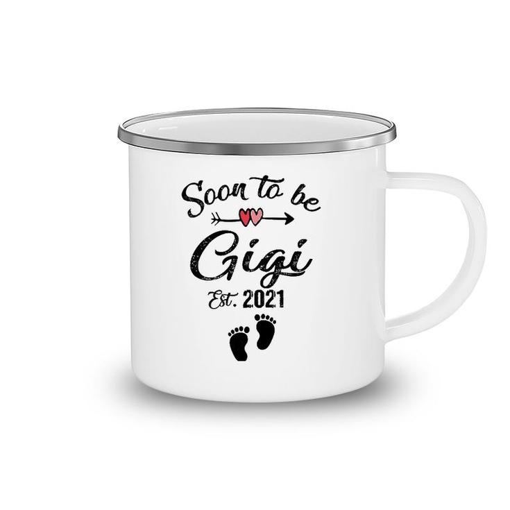Womens Soon To Be Gigi 2021  Mother's Day For Mom Pregnancy Camping Mug