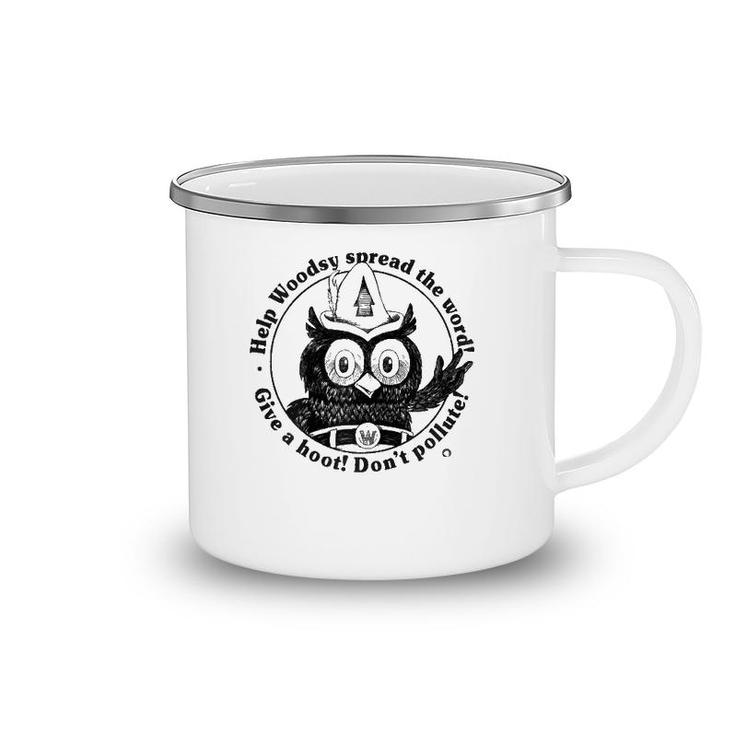 Woodsy Owl Give A Hoot Don't Pollute 70S Vintage Camping Mug