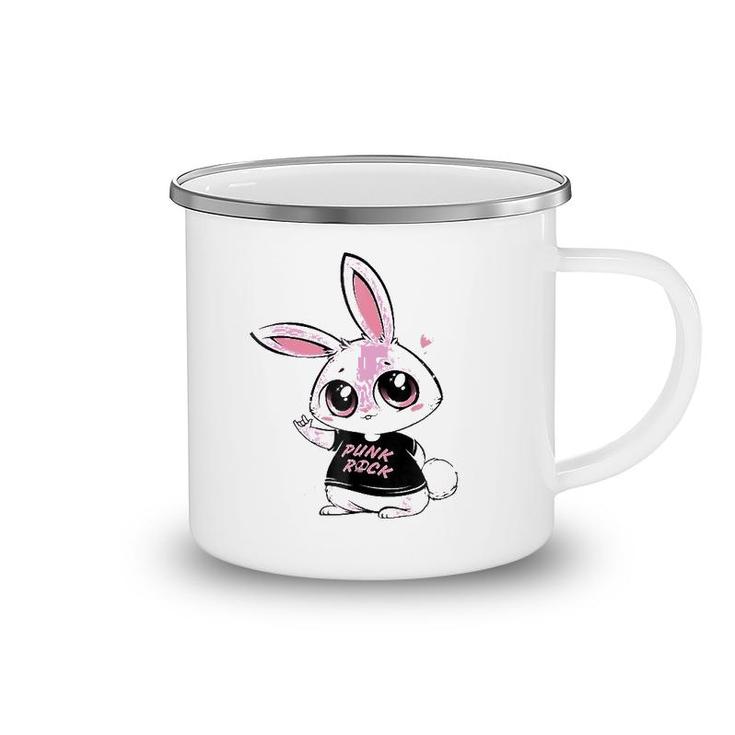 Woot Punk Rock Bunny Men Women Gift Camping Mug