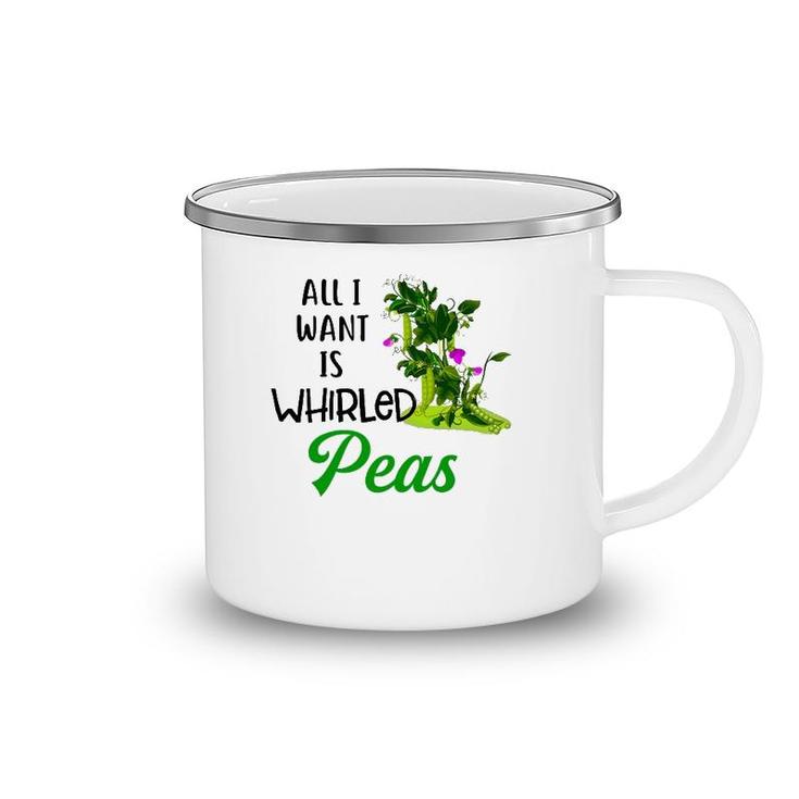World Peace Tee All I Want Is Whirled Peas Camping Mug