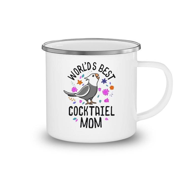 World's Best Cockatiel Mom White Face Screaming Parrot Bird Camping Mug