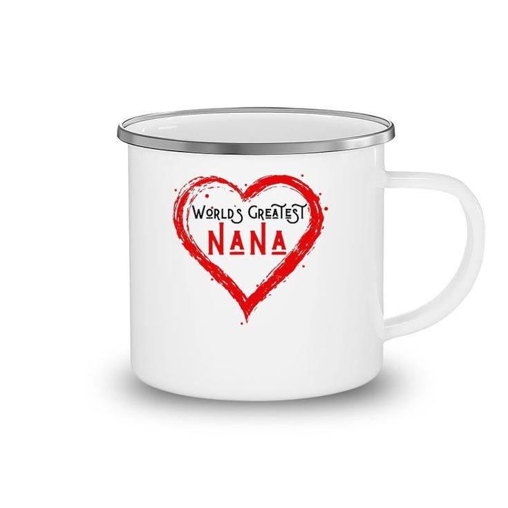 World's Greatest Nana Grandma Love Distressed Mother's Day Camping Mug