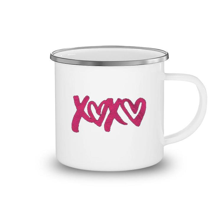 Xoxo Hugs And Kisses Valentine Camping Mug
