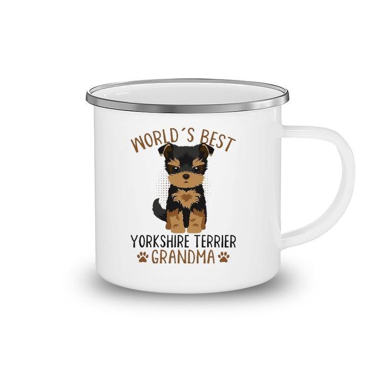 Yorkshire Terrier Grandma Yorkie Grandmother Mother's Day Camping Mug