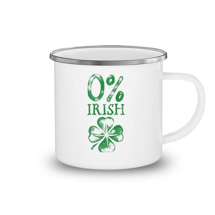 Zero Percent Irish St Patrick's Day Men Women Shamrock Gifts Camping Mug