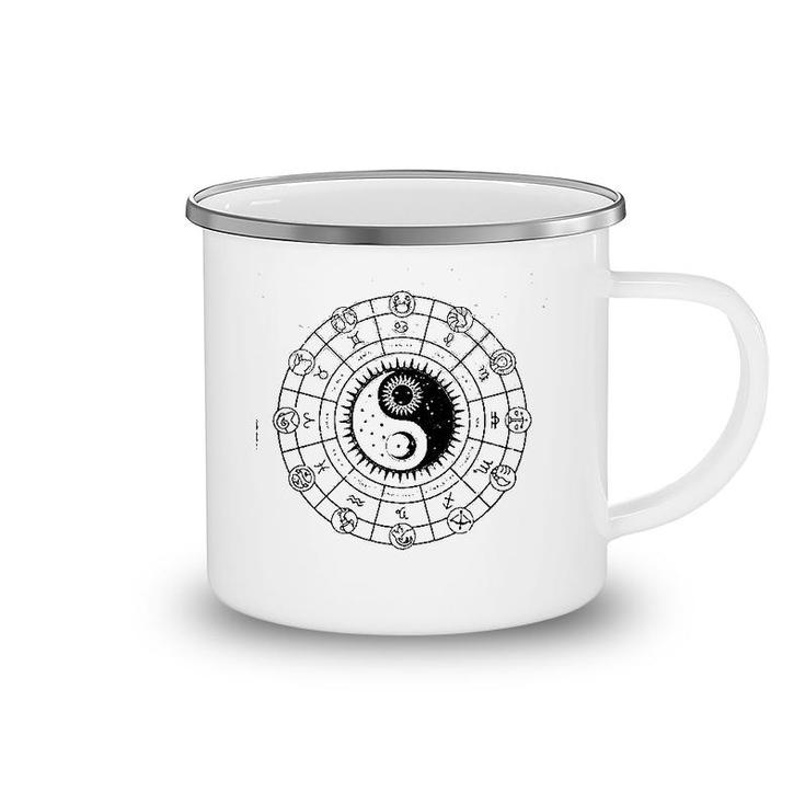 Zodiac Wheel Astrology Camping Mug
