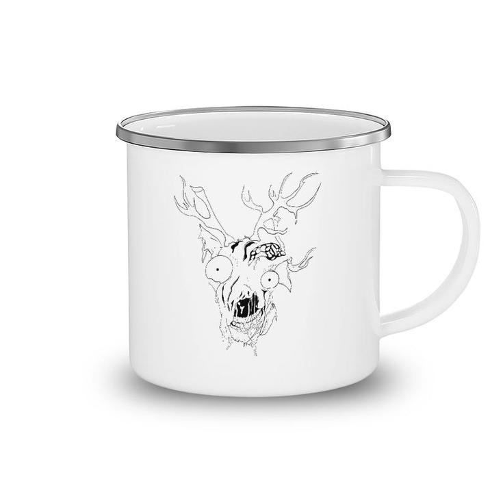 Zombie Deer Vintage Scary Camping Mug