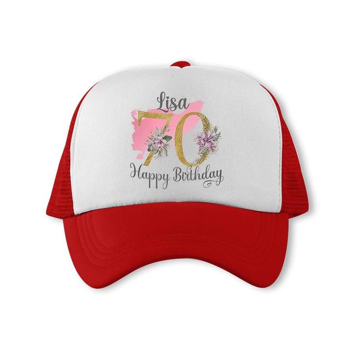 70th Birthday Gift For Mum Floral Design Trucker Cap