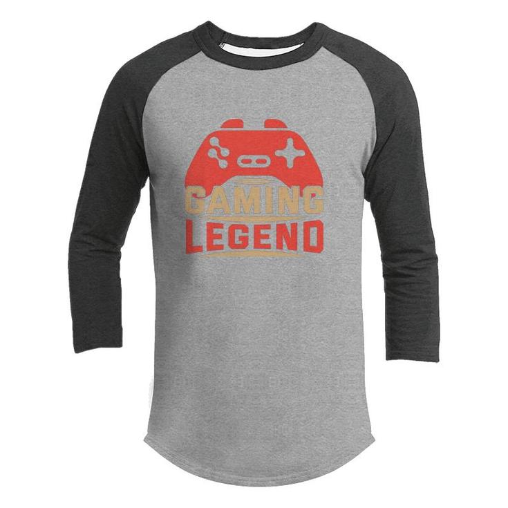 Gaming Legend Gamer Video Games Gift Boys Nager Kids Video Game Lover Youth Raglan Shirt